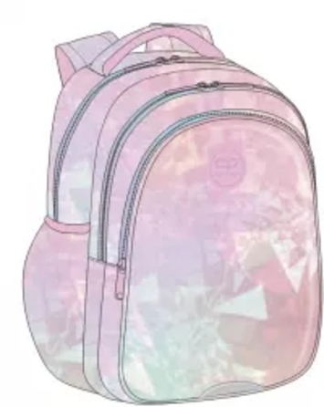 Багатовідсіковий шкільний рюкзак CoolPack, фіолетово-рожевий, багатоколірний, 19 л