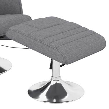 HOMCOM Electric Recliner TV Chair with Footrest, Reclining Function, Vibration Massage, Remote Control, Linen-Look Dark Grey