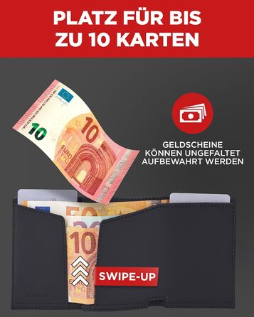 SF SCOFIELD Duality Magflip Airtag Wallet (Cardholder without Coin Pocket) - Wallet for 8-10 Cards - Men's Wallet with RFID Protection - Slim Wallet - Smart Wallet - Card Case with Air Tag Compartment - Purse