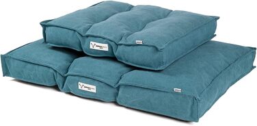 JAMAXX Крісло-лежанка для собак з м'якою наповнювачем, знімний чохол, лежанка для собак, килимок на підлогу, petrol, PDB1086 (M), 65x55 см