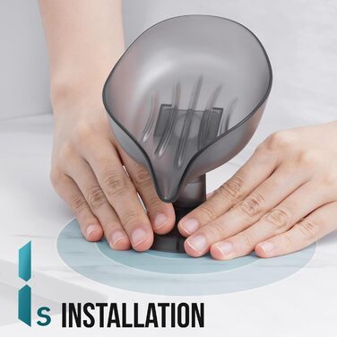 Набір мильниць з піддоном TAILI, 2 шт., сірий колір, витримують до 5 кг, без свердління, для ванної кімнати та кухні