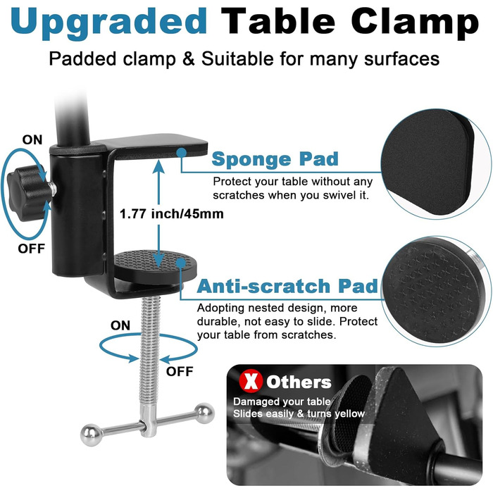 Підставка для мікрофона ChromLives Boom Arm - сумісна з HyperX QuadCast, Rode, Fifine, Blue Yeti, Razer Seiren V3 Mini - для геймінгу, стрімінгу та запису