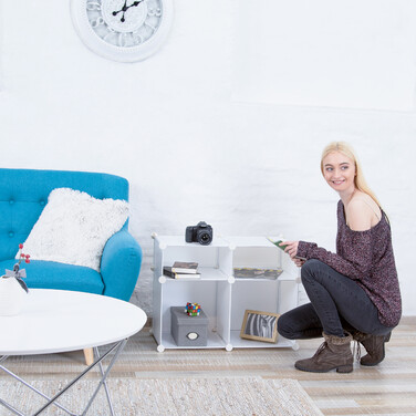 Relaxdays 4-Compartment Shelf System