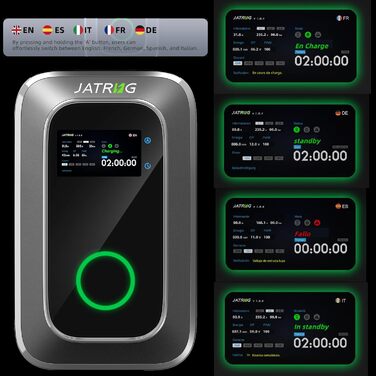 Зарядна станція для електромобіля 7kW 32A однофазна WiFi-APP Typ 2 IEC 62196-2 - Швидка зарядка EV Wallbox 230V, кабель 8м