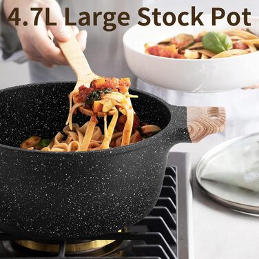 Набір посуду RIOVARM з індукційним дном: каструлі, сковороди та аксесуари. Керамічне антипригарне покриття, комплект для кухні