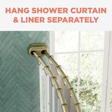 Двопрогінна натяжна штанга для душу Zenna Home, без свердління, 127-183 см, золота, нержавіюча сталь