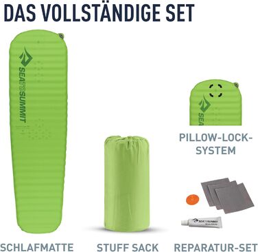 Килимок для кемпінгу Sea to Summit Comfort Light Self Inflating - Green Regular