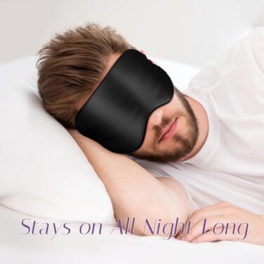 Набір 2 шт. Шовкові маски для сну OLESILK, 100% шовк, для жінок та чоловіків, унісекс, рожевий + чорний