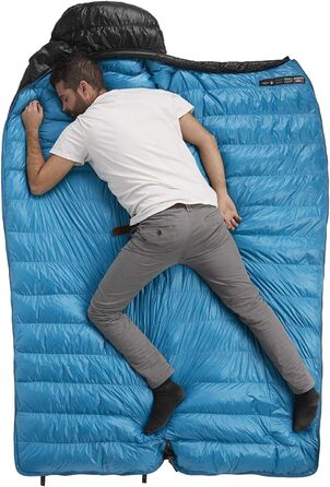 Спальний мішок Naturehike 750FP, 4-сезонний, теплий зимовий, ультралегкий, компактний, з компресійним мішком, CW400-Чорний-L