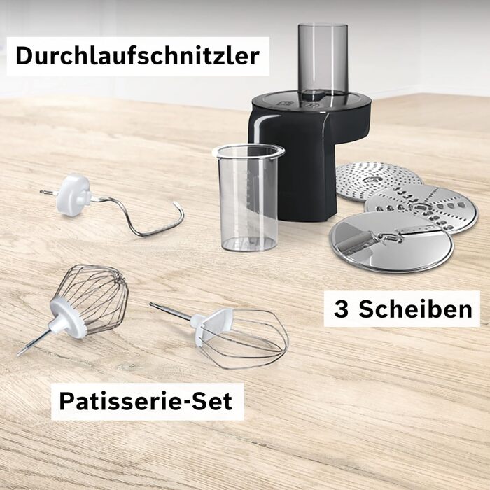 Кухонний комбайн Bosch Serie 2 MUMS2ER01, 700 Вт, 3,8 л, з нержавіючої сталі, планетарний міксер, насадки для замішування тіста, збивання та різання, 3 диски, червоний