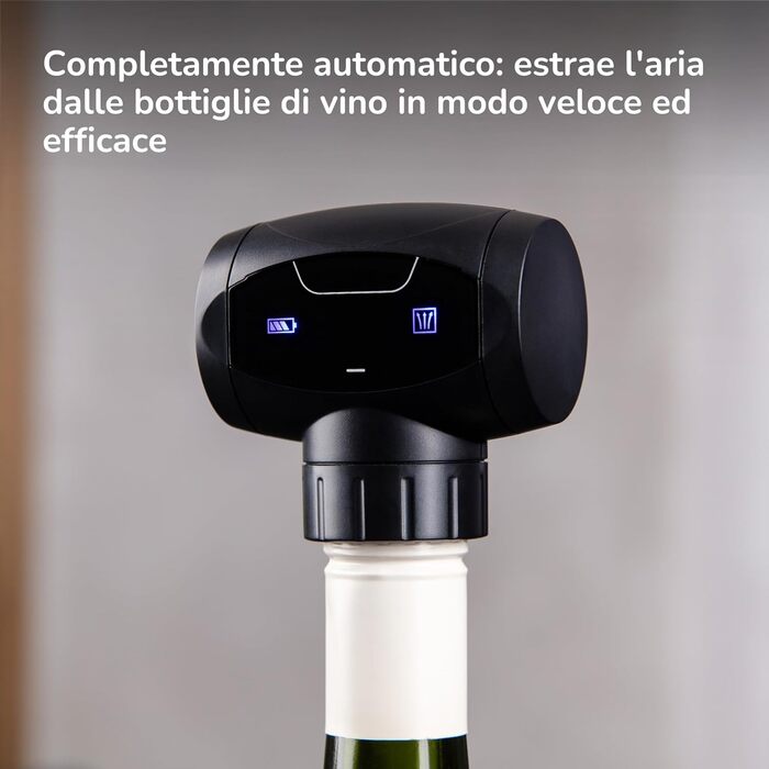 Електричний вакуумний затвор для вина Haier Premium Collection I Збереження аромату до 7 днів I Вакуумна помпа для вина, надійний, простий у використанні I Стильний подарунок для поціновувачів вина