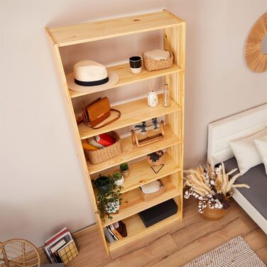 IDIMEX 7-Tier Standregal aus Massiver Kiefer