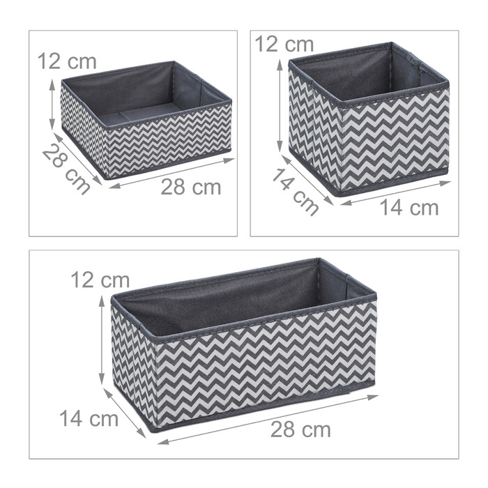 Relaxdays 6-Piece Drawer Organizer Set