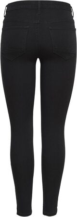 Жіночі джинси Only Kendell Skinny Fit, чорні, середньої посадки, укорочені (L/30L)
