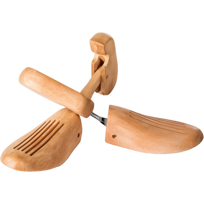tectake 800592-2 Pair Lotus Wood Shoe Stretchers, Relief for Tight Spots, Universal for Women's and Men's Shoes - Various Sizes
