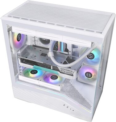 Корпус для ПК Lian Li Vector V100 – ATX Midi Tower з Tempered Glass, RGB-підсвічуванням, 4x 120мм вентилятори, підтримка радіатора 360мм, GPU до 415мм, Back Connect, білий