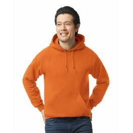Унісекс флісове худі Gildan G18500 з капюшоном, колір Safety Orange, розмір M