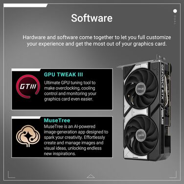 Ігрова відеокарта ASUS Dual GeForce RTX 5060 OC Edition 8GB GDDR7, чорна