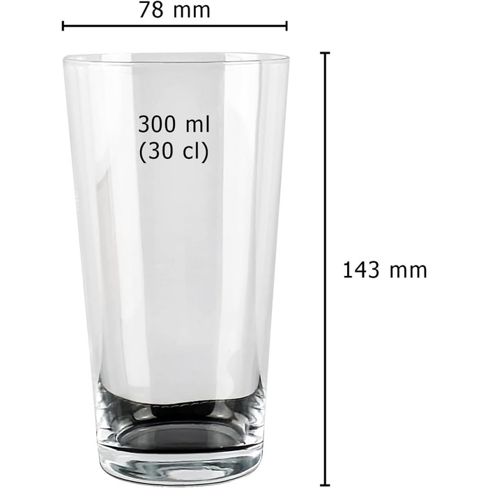 Набір з 6 склянок Sauerland GLAS Sarah 700ml та Claudia 300ml