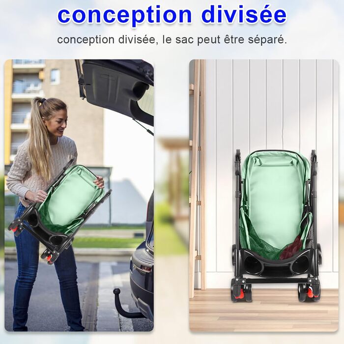 Дитяча коляска для собак та котів, складна, до 20 кг, зелена, з гальмами, великим кошиком та 3 вікнами