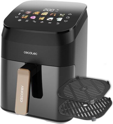 Фритюрниця Cecotec CecoFry Advance Double 9 л. Електрична, без масла, з цифровим керуванням, 2850 Вт, 2 кошики, PerfectCook