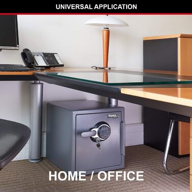 Master Lock: вогнестійкий та водонепроникний сейф, 23L, 417x348x478 мм, цифровий код, підсвічування, для дому та офісу