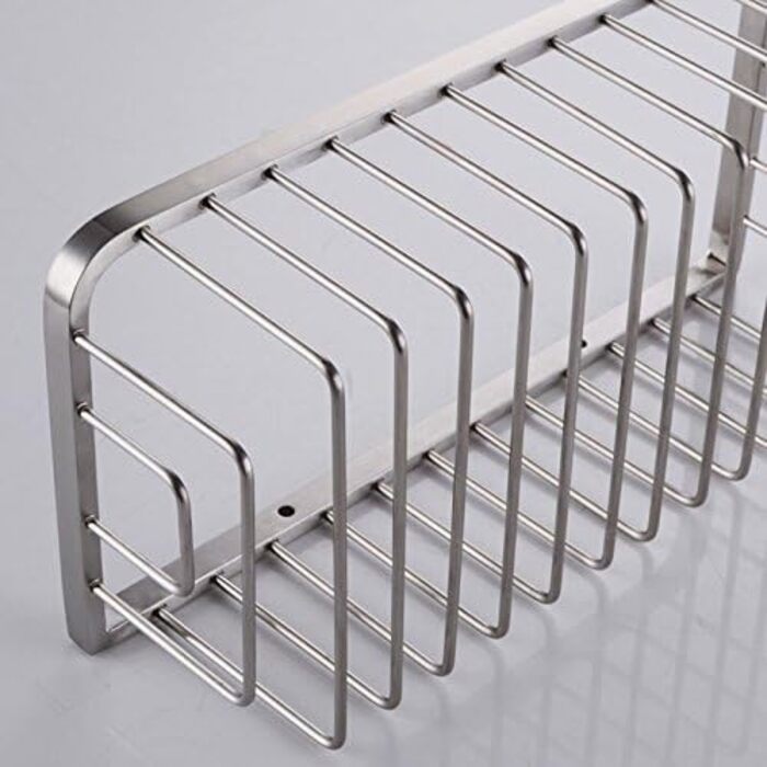 Konhard CS004 Rectangular Storage Stainless Steel Shower Caddy Brushed Shower Shelves SUS304 Stainless Steel Rustproof