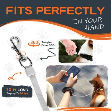 Висувна поводок для собак, ручне кріплення, 360°, без спутанню, 3 м, з тримачем для відходів, для середніх та маленьких собак (чорний/зелений, чорний/помаранчевий)