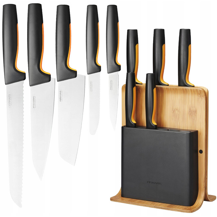 Набір ножів у підставці Fiskars Functional Form, 5 предметів