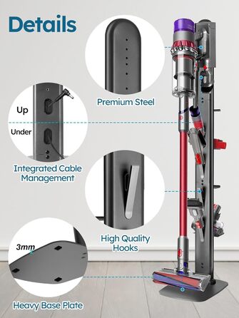Підставка для пилососа JUPELI, сумісна з V15, V11, DC30, DC31, DC34, DC35, DC58, DC59, DC62. Металева підставка для бездротового пилососа та аксесуарів