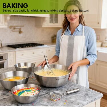 Набір салатниць та мисок Greentainer з нержавіючої сталі, 5 шт. (0,8л - 5,2л)