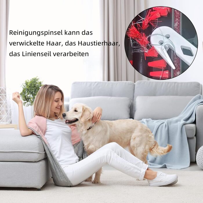 Насадка-щітка для пилососів Dyson V7/V8/V10/V11/V15 з підсвічуванням LED. Замінна турбо-щітка та м'який ролик для килимів та твердих поверхонь.