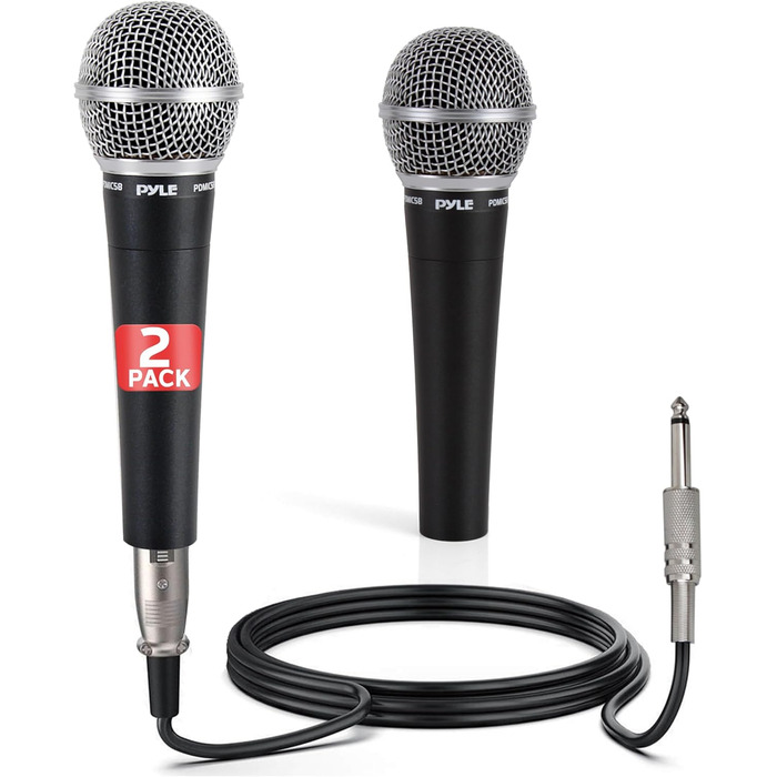 Професійний мікрофонний набір Pyle (3 шт.) - кардіоїдний, з XLR кабелем та кейсом