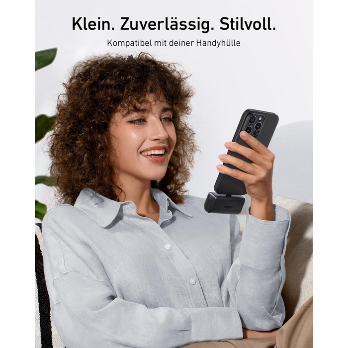 Powerbank Anker Nano 5000mAh 22.5W з USB-C, сумісний з iPhone, Galaxy, Huawei, iPad, AirPods (Білий)
