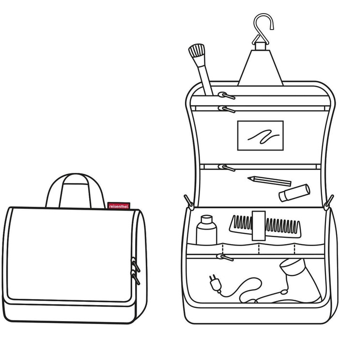 Косметичка Reisenthel Toiletbag XL Dot для подорожей, зручна велика сумка-органайзер з принтом у горошок