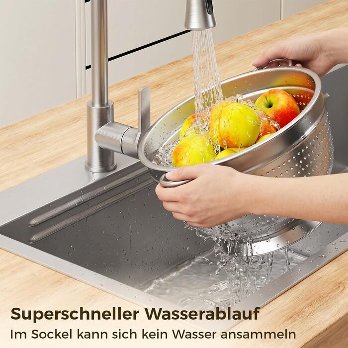 Набір кухонних сит із нержавіючої сталі (4 шт.), дрібносітчасті сита для макаронів, овочів та фруктів, 20/24/26/28 см