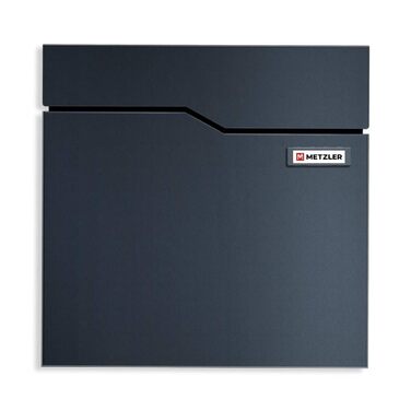 Поштова скринька Metzler Hoffmann антрацит RAL 7016 з табличкою для імені та відділенням для газет - настінна металева порошково-пофарбована, стійка до погодних умов