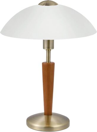 Настільна лампа EGLO Solo 1 з регулюванням яскравості, сталь, скло сатинове біле, цоколь E14