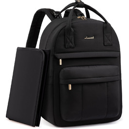 Рюкзак-переноска LOVEVOOK для мами та тата: рюкзак-сумка для догляду за дитиною з пеленальною підкладкою та ременями для дитячої коляски, чорний M