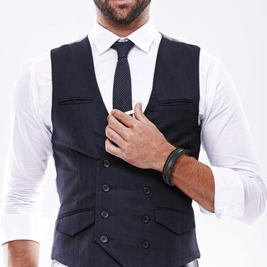 Чоловічий браслет з шкіри, плетіння, коричнево-блакитний, 21 см, ідеальний подарунок на День батька, чоловічий аксесуар