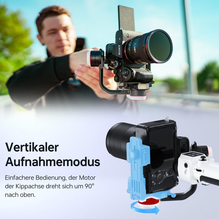 ZHIYUN Crane M3S: Стабілізатор камери з підсвічуванням 1000Lux, Bluetooth, дисплеєм 1.22' та вагою 705г. Підходить для DSLR, беззеркальних камер, смартфонів та екшн-камер.