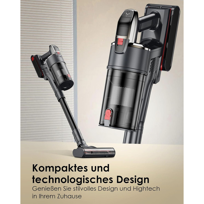 Бездротовий пилосос Linkifly A11: потужний акумуляторний пилосос, 600 Вт, 48 кПа, 60 хв роботи, технологія Anti-Tangle, для твердих підлог, килимів та плитки