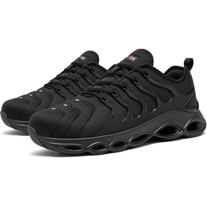 Чоловічі робочі черевики LARNMERN з металевим підноском, зручні, дихаючі, антипрокольні, легкі, модна модель, розміри 36-50 EU, чорний колір