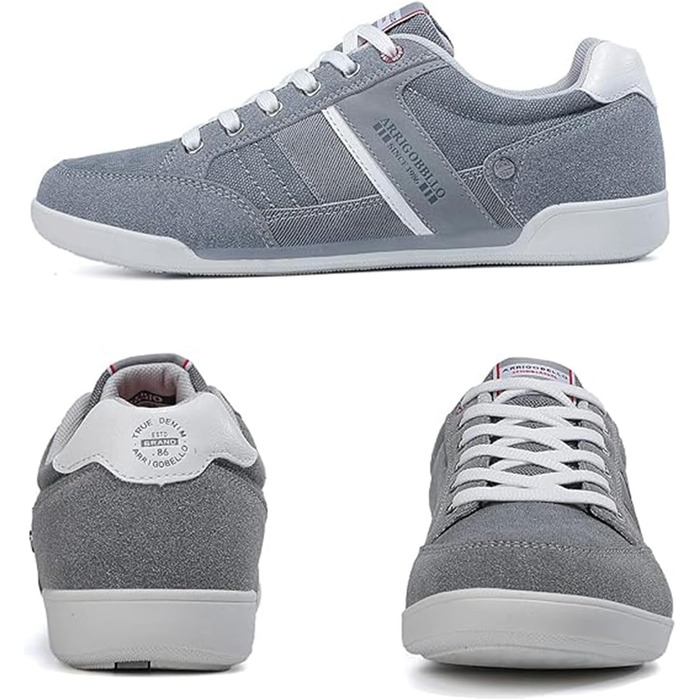 ARRIGO BELLO Кросівки для чоловіків: шкіряні, спортивні, класичні, сірі (41-46)