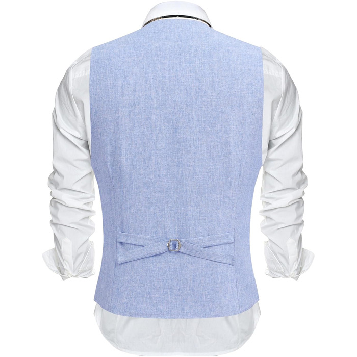 Чоловічий костюм Coofandy з жилетом, блакитний, розмір 3XL. Весільний/Повсякденний