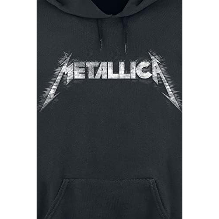 Чоловічий худі Metallica з принтом Spiked Logo, чорний, офіційний мерч гурту, розмір XL