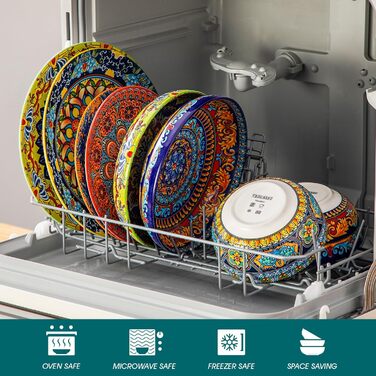 Набір тарілок Vancasso 6 шт. для мюслі, супу, салату, рамену, десерту, пасти, корнфлейкс (6x 840 мл)