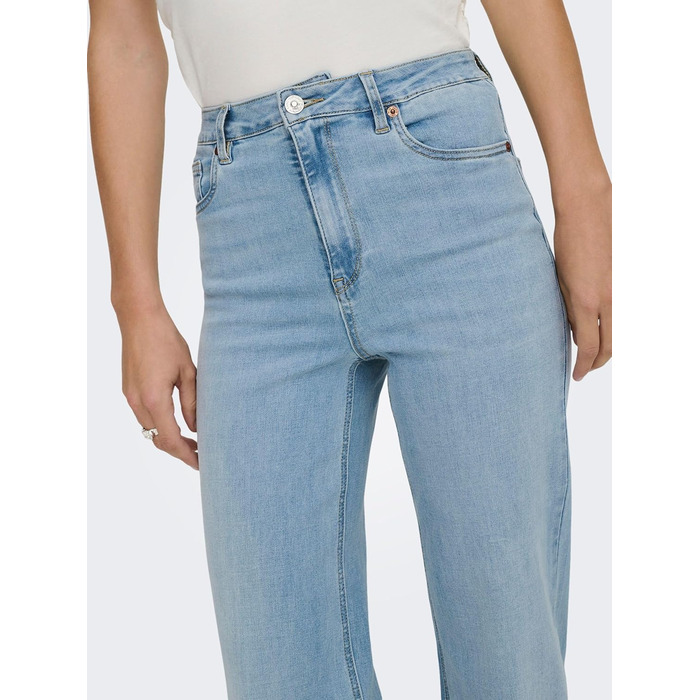 Джинси жіночі Only ONLJUICY-WAUW з широкими штанинами, висока талія, світло-синій денім (XS / 34L)