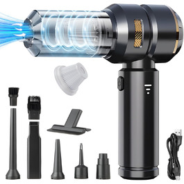 Бездротовий міні-пилосос Semflagree 23000Pa: для дому, авто, офісу. Потужне збирання пилу, USB-зарядка