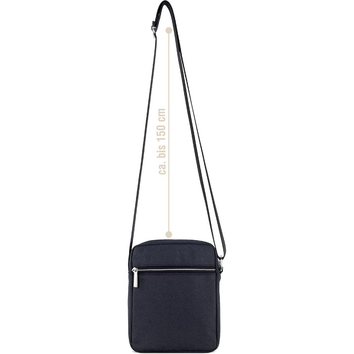 Чоловіча сумка Bugatti Era на плече з відділенням для планшета - Meenger Bag, Кур'єрська сумка (Антрацит Xs, XS)